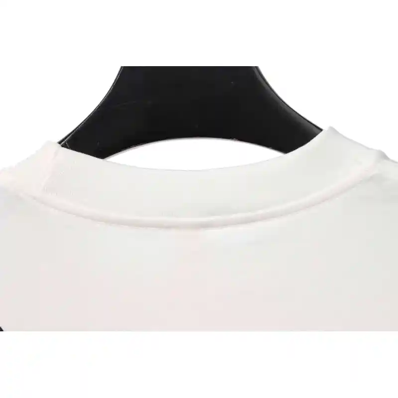 Chrome Hearts chest leather label cross silver short sleeve White