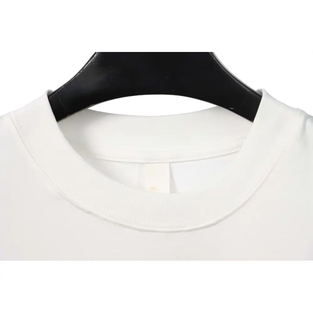 Chrome Hearts chest leather label cross silver short sleeve White