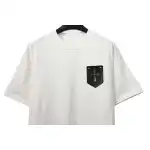 Chrome Hearts chest leather label cross silver short sleeve White