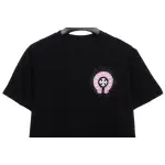 Chrome Hearts Colored Rhinestone Washed Short Sleeve Black