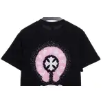Chrome Hearts Colored Rhinestone Washed Short Sleeve Black