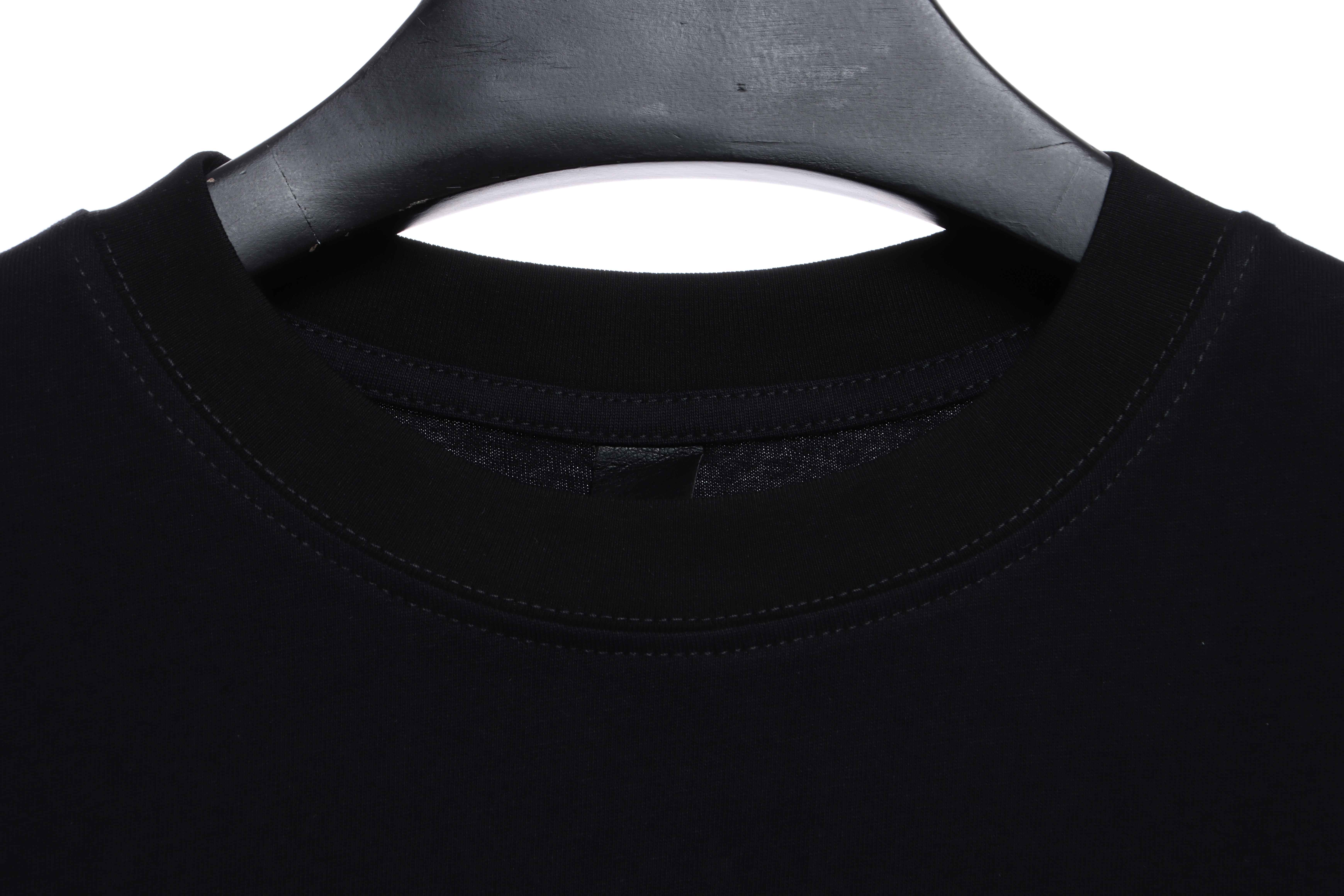 Chrome Hearts Colored Rhinestone Washed Short Sleeve Black