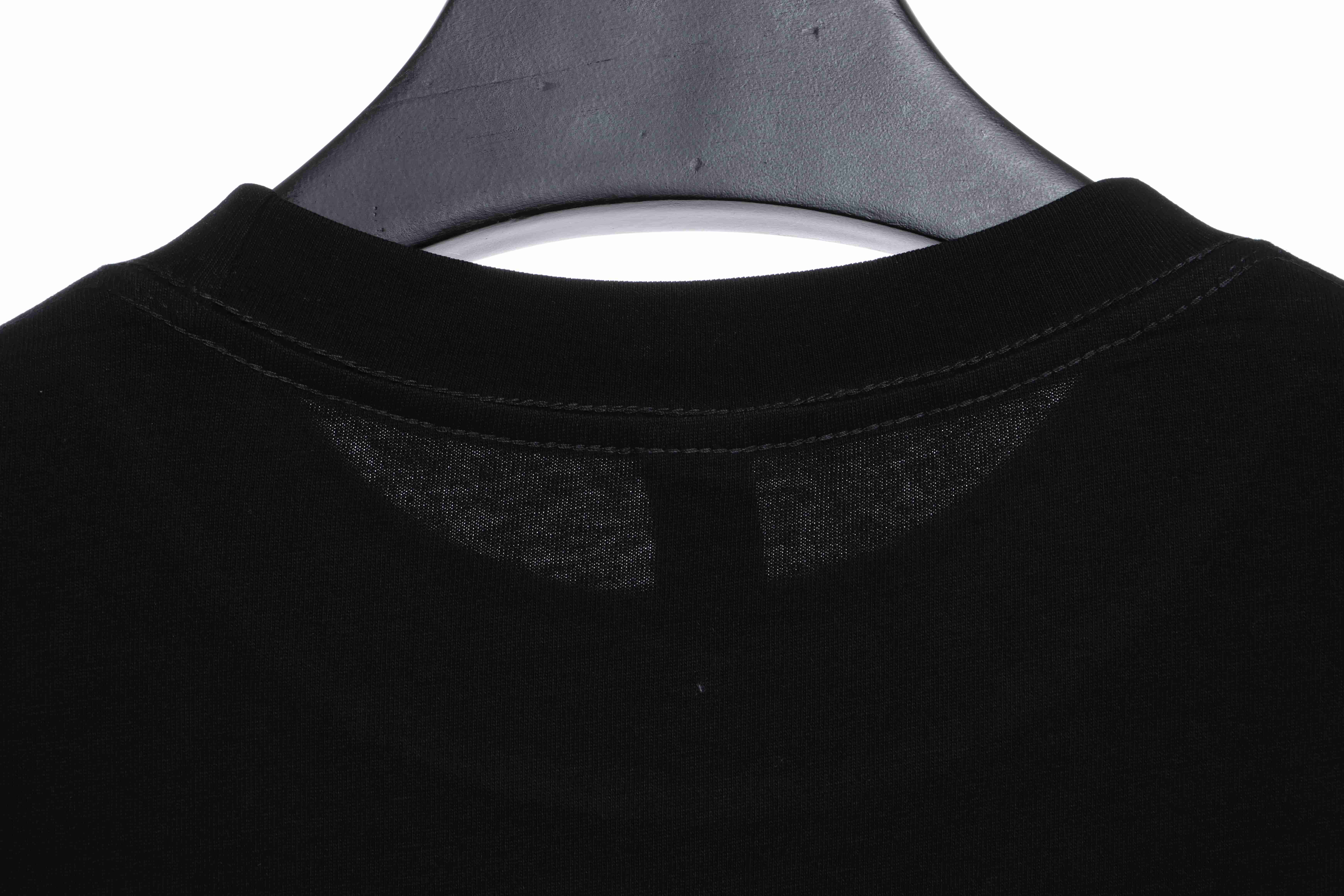 Chrome Hearts Colored Rhinestone Washed Short Sleeve Black