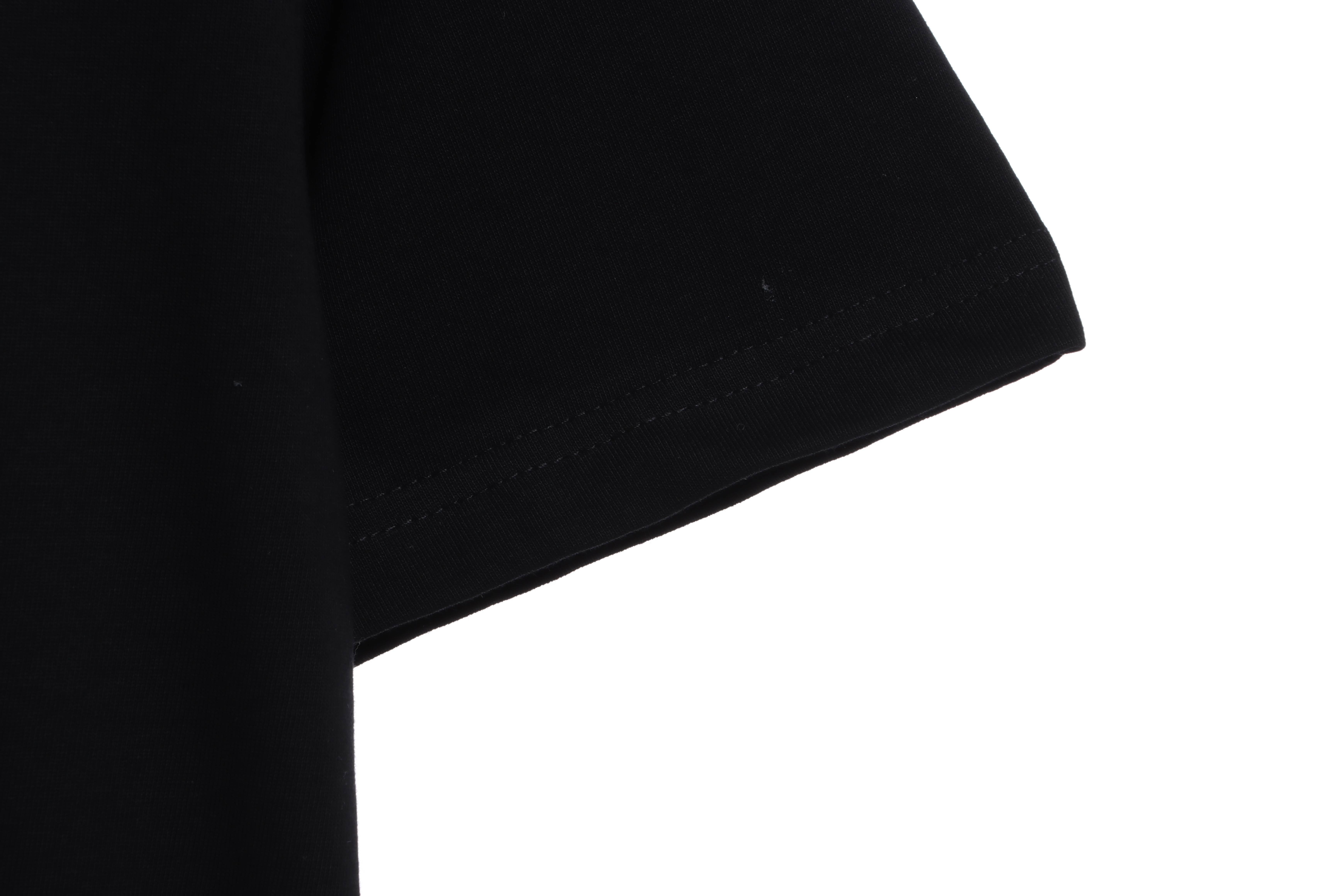 Chrome Hearts Colored Rhinestone Washed Short Sleeve Black