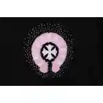 Chrome Hearts Colored Rhinestone Washed Short Sleeve Black