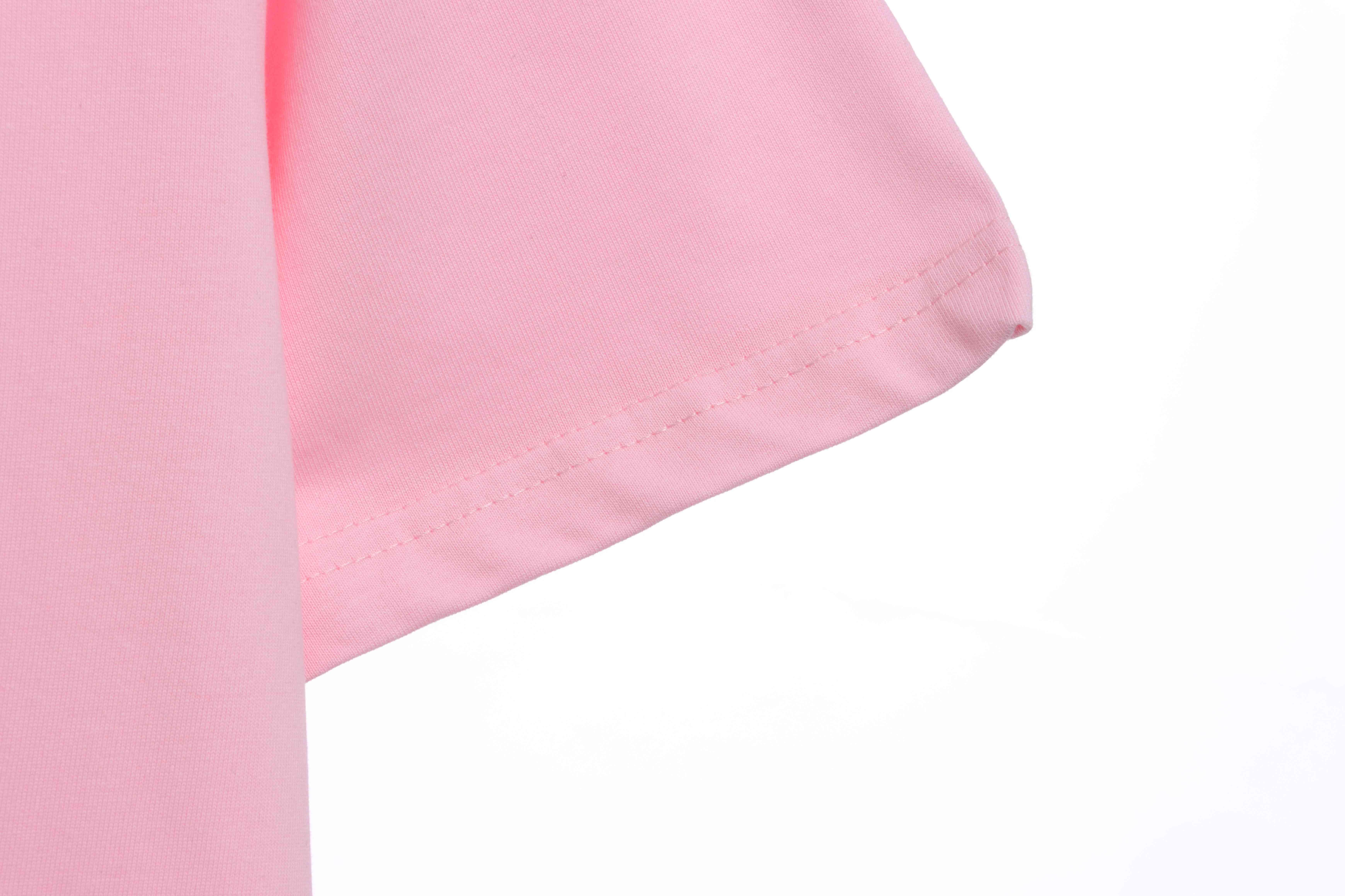 Chrome Hearts Colored Rhinestone Washed Short Sleeve Pink