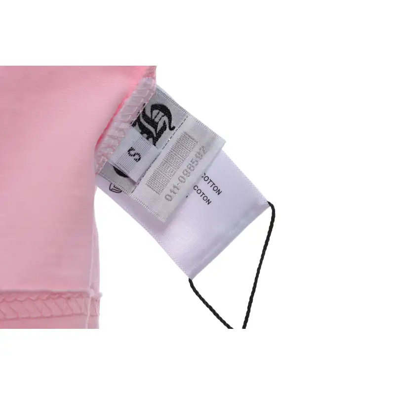 Chrome Hearts Colored Rhinestone Washed Short Sleeve Pink
