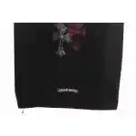 Chrome Hearts Colorful Cross Rhinestone Short Sleeve Black
