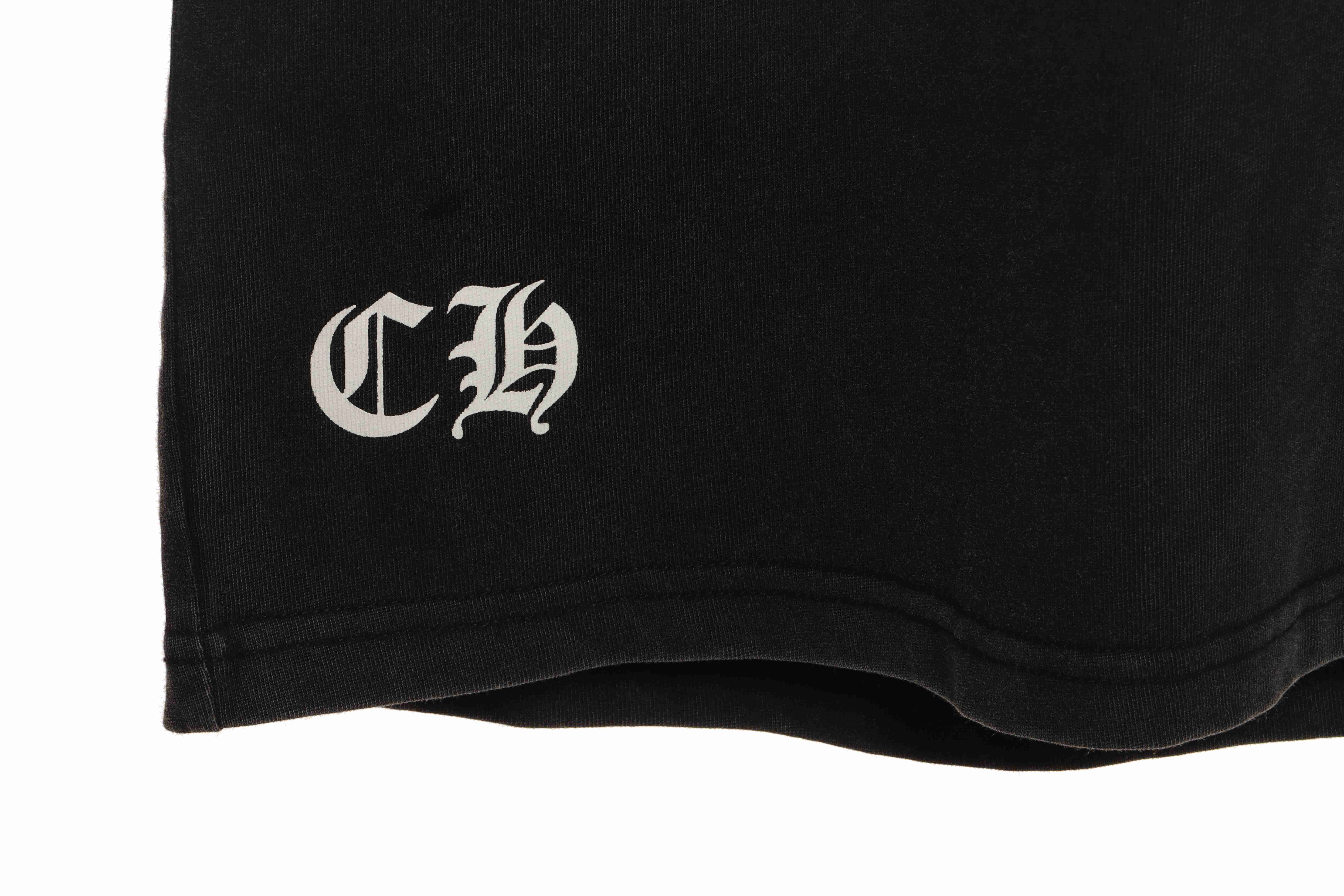 Chrome Hearts Colorful Cross Rhinestone Short Sleeve Black