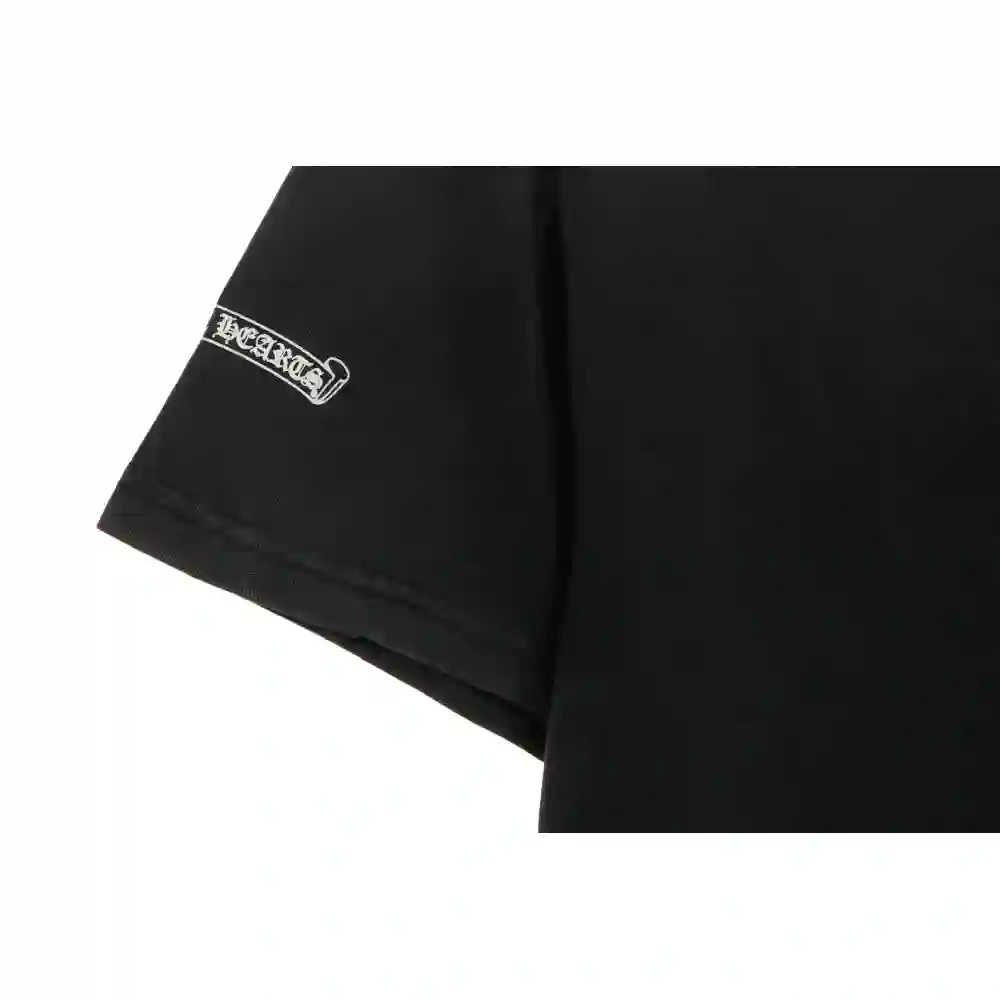 Chrome Hearts Colorful Cross Rhinestone Short Sleeve Black