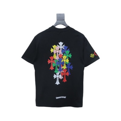 Chrome Hearts Colorful Cross Short Sleeve Black 02