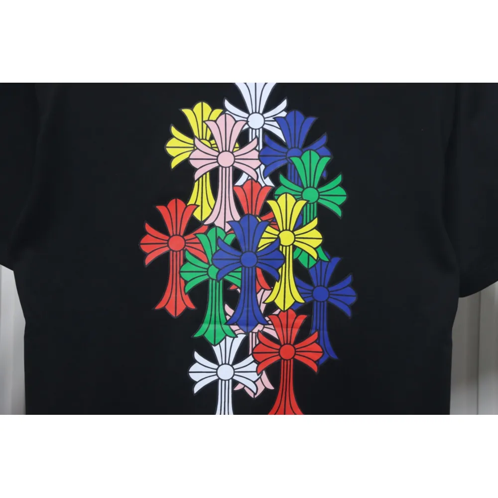 Chrome Hearts Colorful Cross Short Sleeve Black