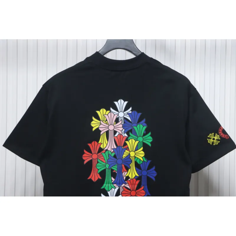 Chrome Hearts Colorful Cross Short Sleeve Black