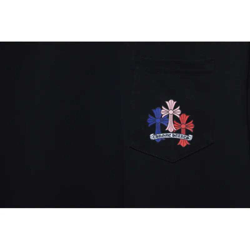 Chrome Hearts Colorful Cross Short Sleeve Black