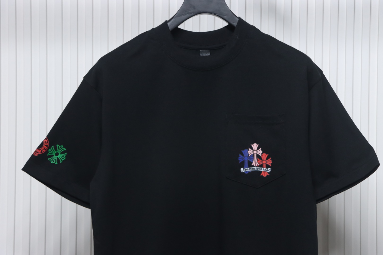 Chrome Hearts Colorful Cross Short Sleeve Black
