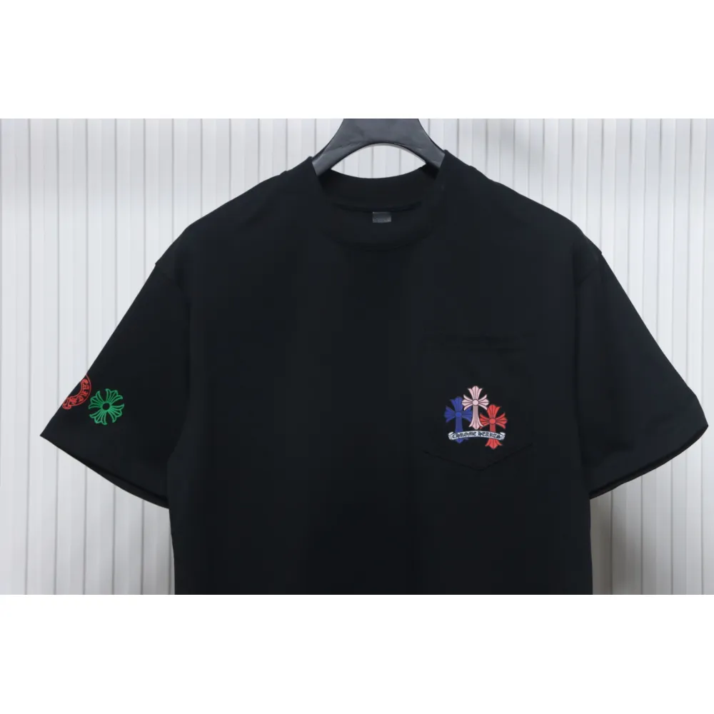 Chrome Hearts Colorful Cross Short Sleeve Black