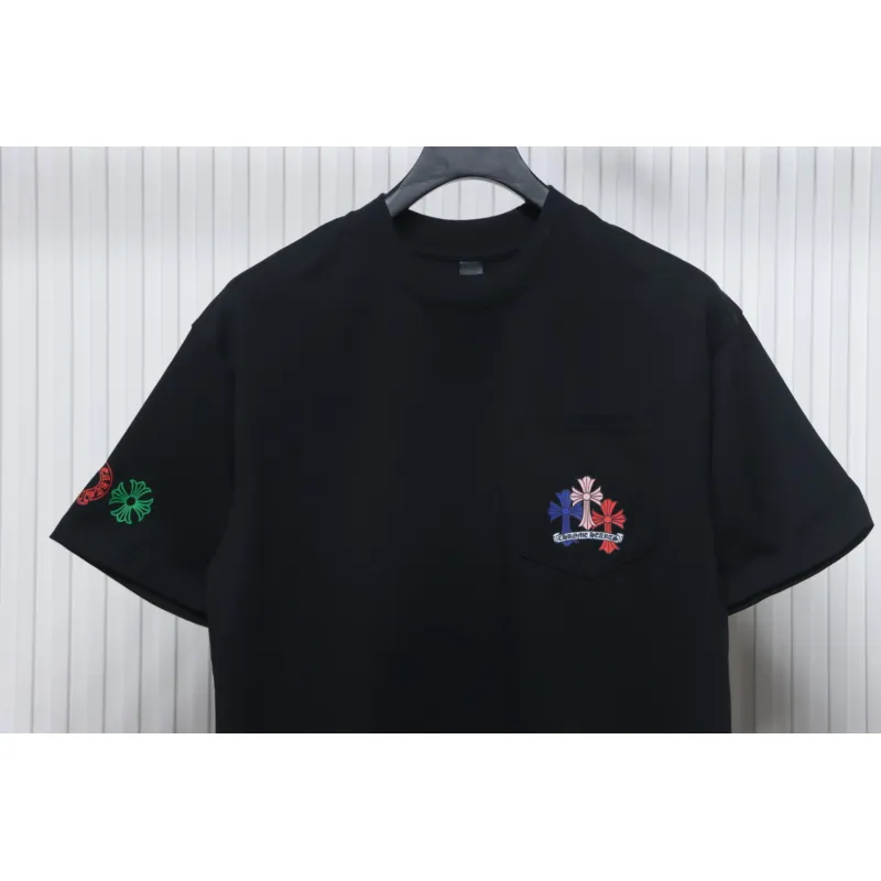 Chrome Hearts Colorful Cross Short Sleeve Black