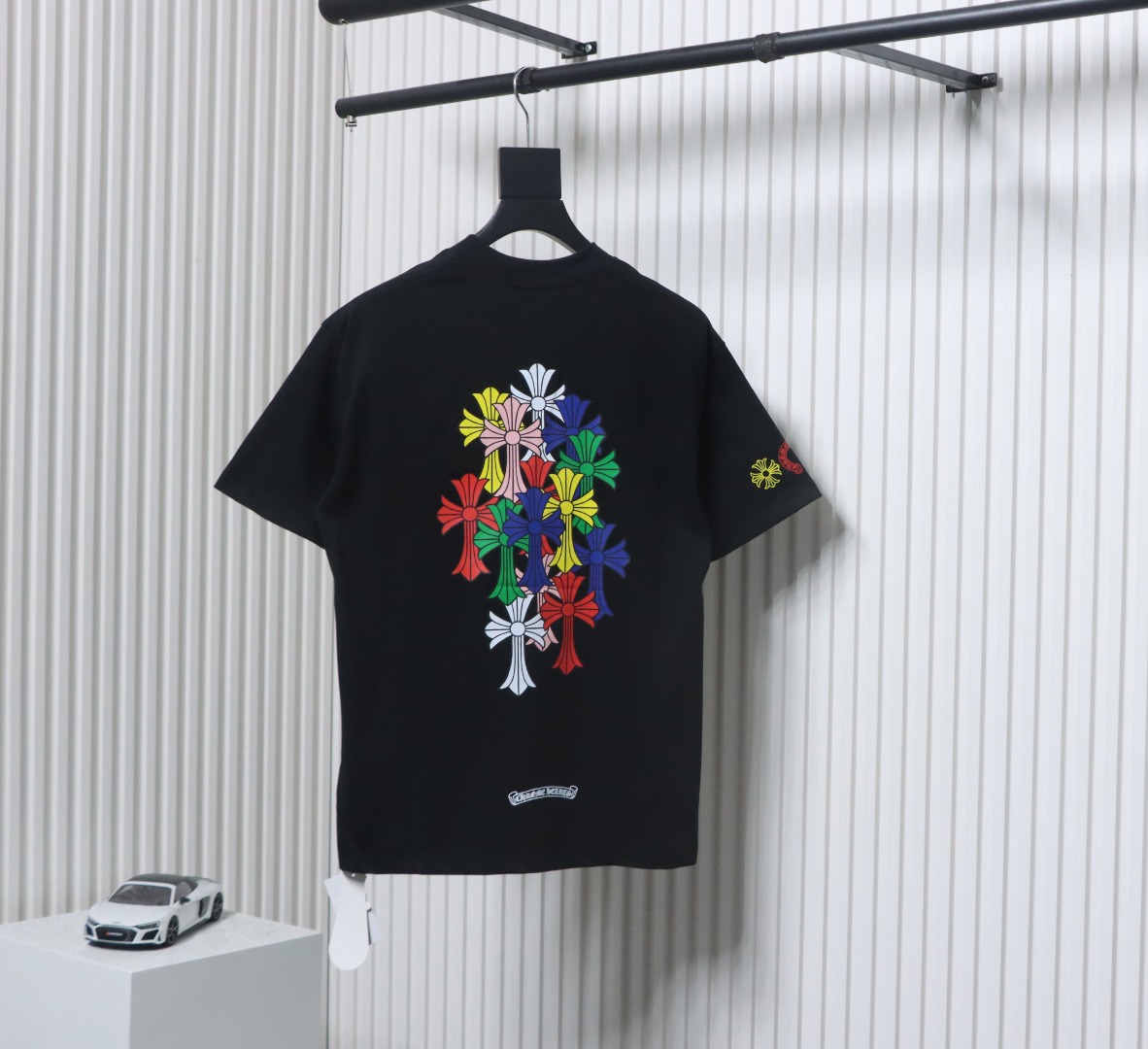 Chrome Hearts Colorful Cross Short Sleeve Black