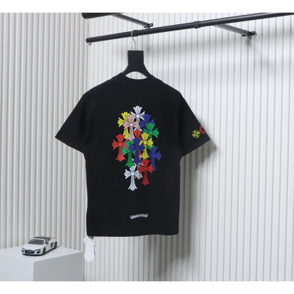 Chrome Hearts Colorful Cross Short Sleeve Black