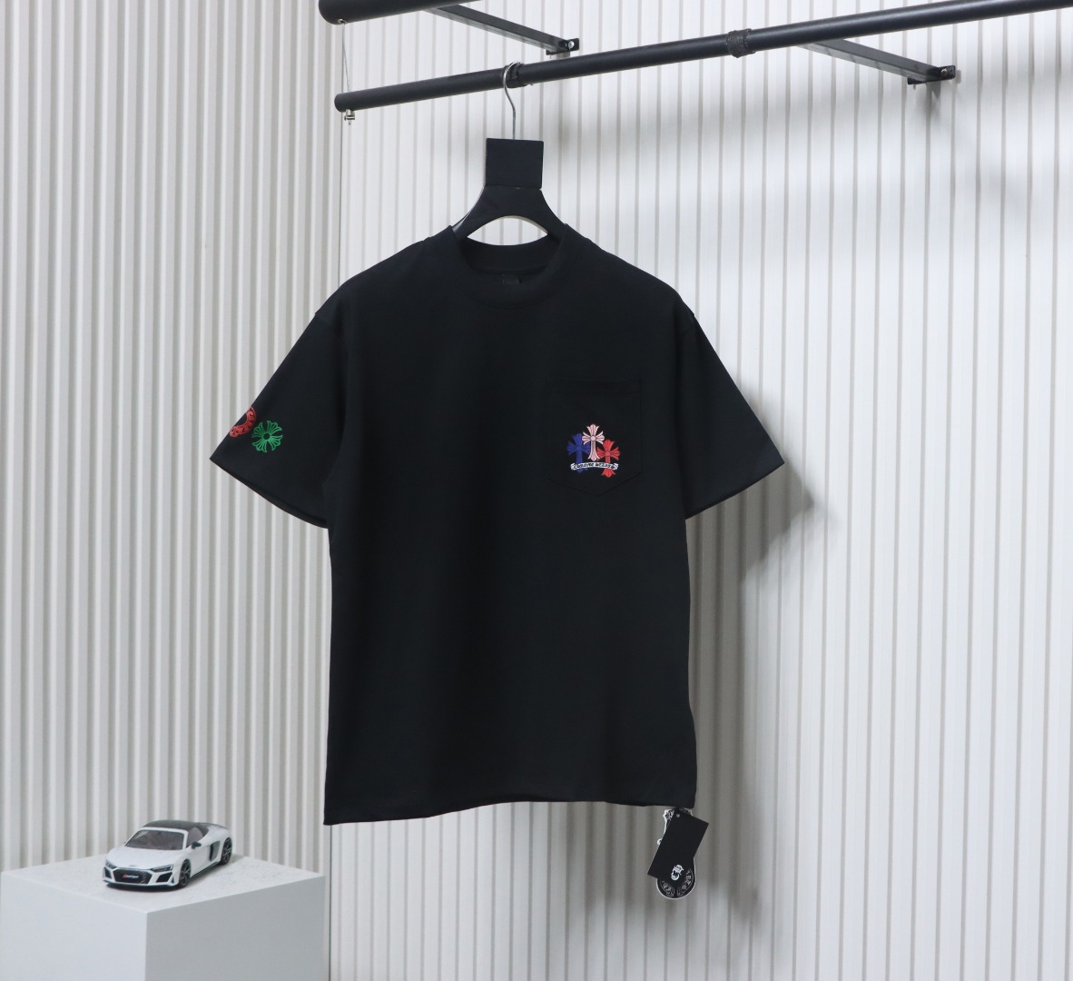 Chrome Hearts Colorful Cross Short Sleeve Black