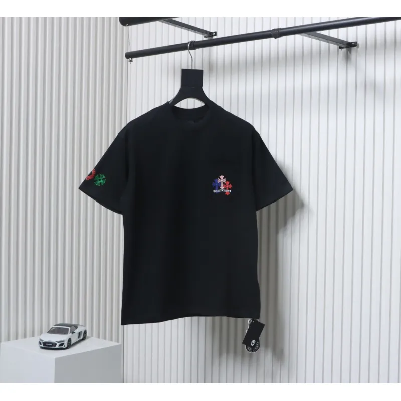 Chrome Hearts Colorful Cross Short Sleeve Black