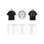 Chrome Hearts Colorful Horseshoe Embroidered Short Sleeve Black