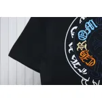 Chrome Hearts Colorful Horseshoe Embroidered Short Sleeve Black