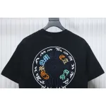 Chrome Hearts Colorful Horseshoe Embroidered Short Sleeve Black