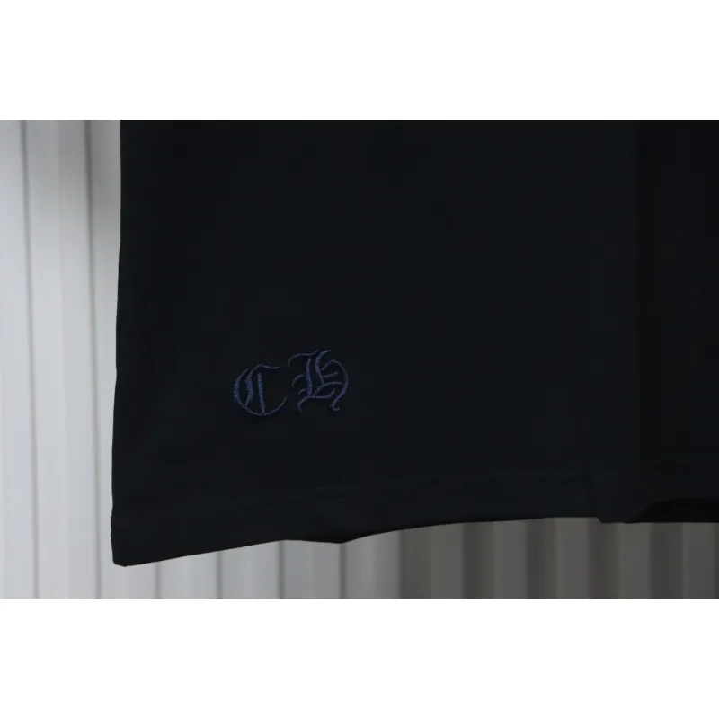 Chrome Hearts Colorful Horseshoe Embroidered Short Sleeve Black