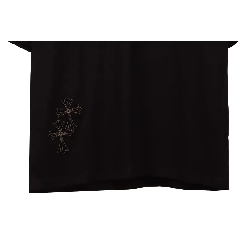 Chrome Hearts Cross Embroidered Horseshoe Patch Short Sleeve Black