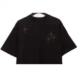 Chrome Hearts Cross Embroidered Horseshoe Patch Short Sleeve Black