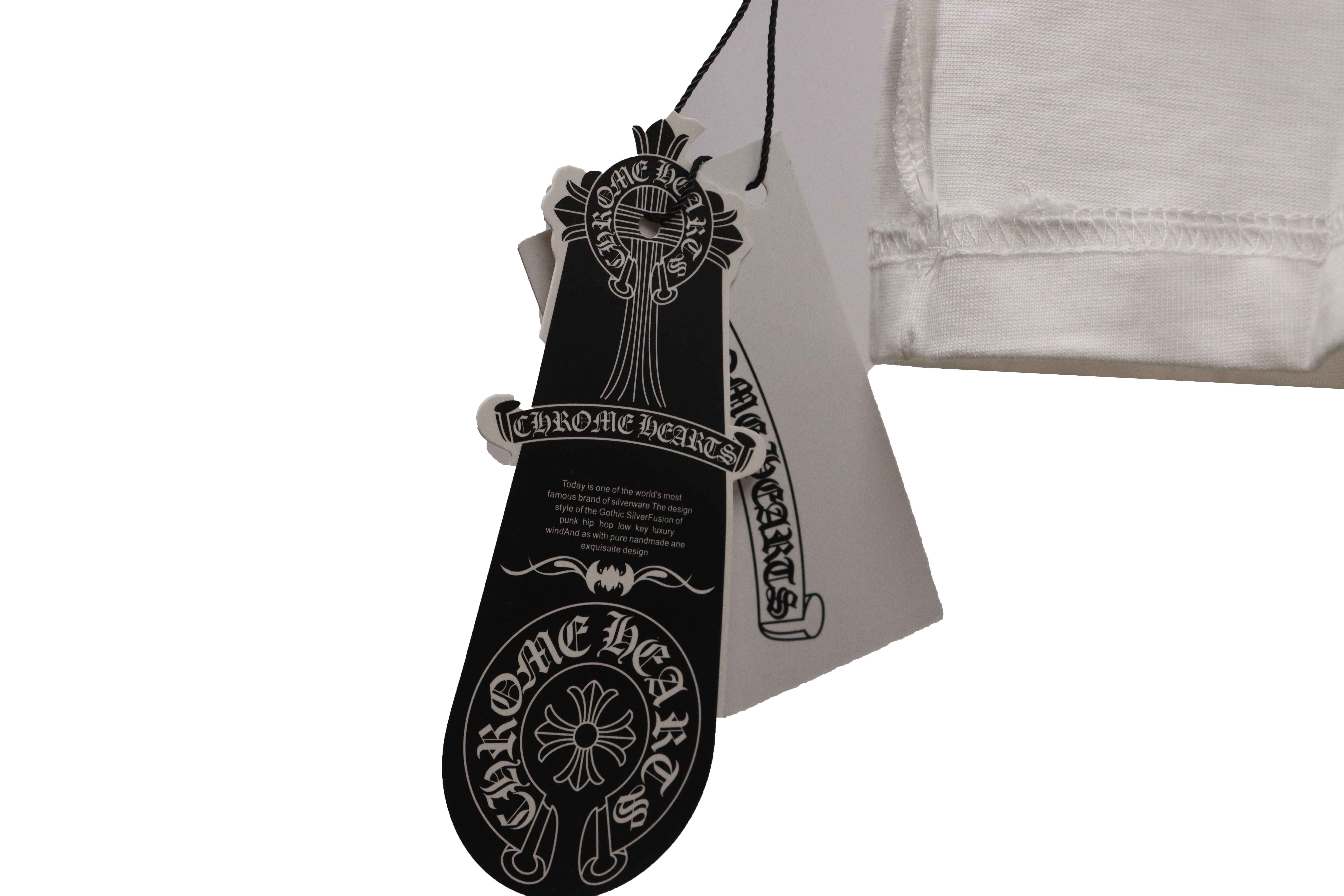 Chrome Hearts Cross Embroidered Horseshoe Patch Short Sleeve White