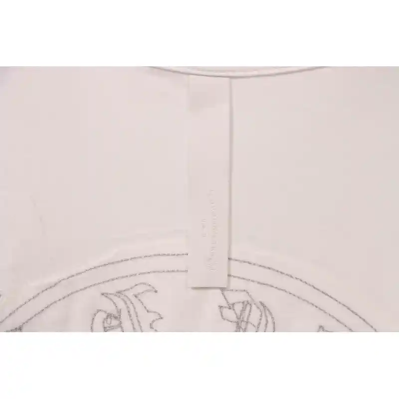 Chrome Hearts Cross Embroidered Horseshoe Patch Short Sleeve White