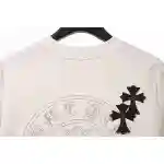 Chrome Hearts Cross Embroidered Horseshoe Patch Short Sleeve White