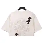 Chrome Hearts Cross Embroidered Horseshoe Patch Short Sleeve White