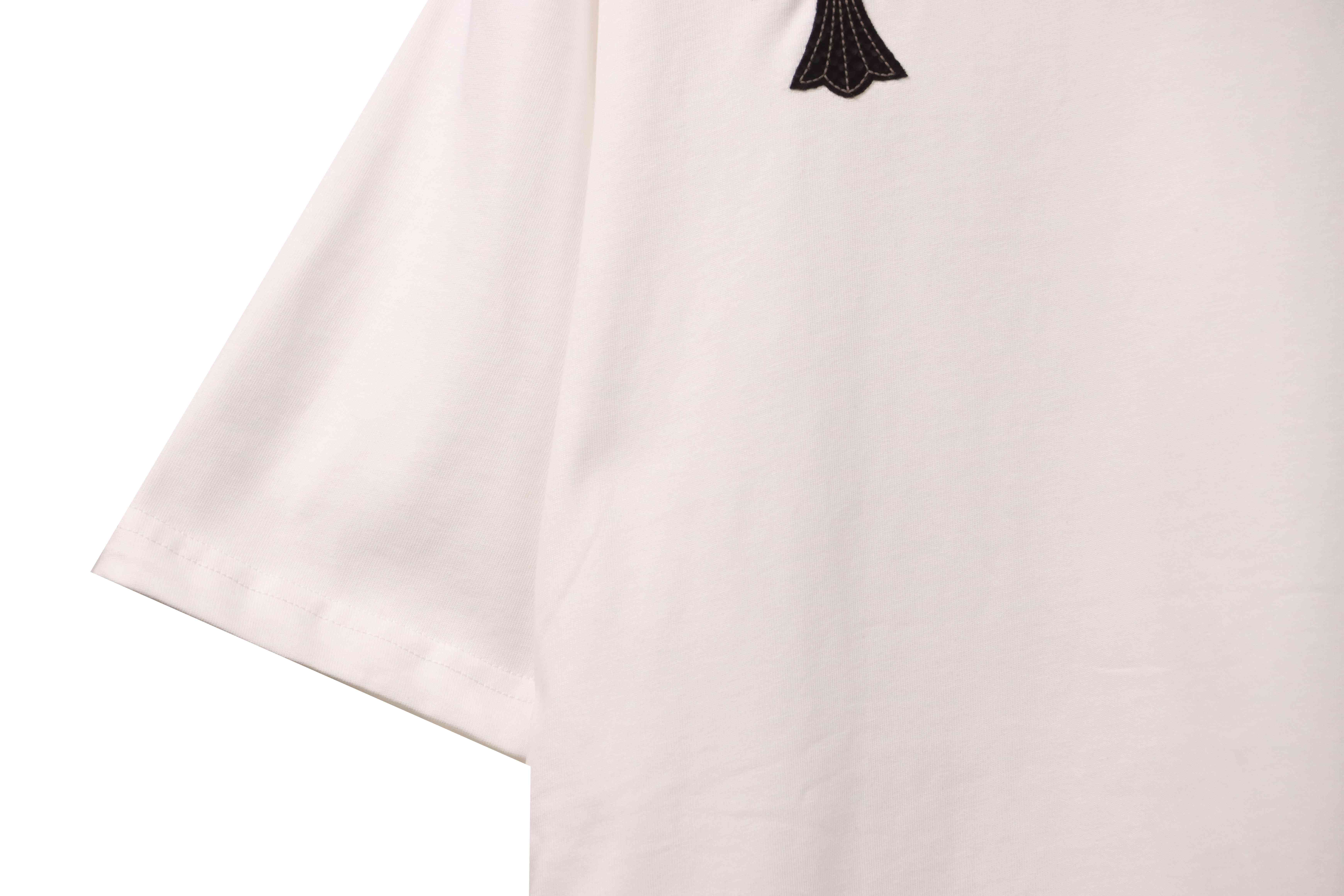 Chrome Hearts Cross Embroidered Horseshoe Patch Short Sleeve White