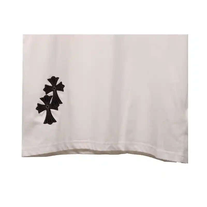 Chrome Hearts Cross Embroidered Horseshoe Patch Short Sleeve White