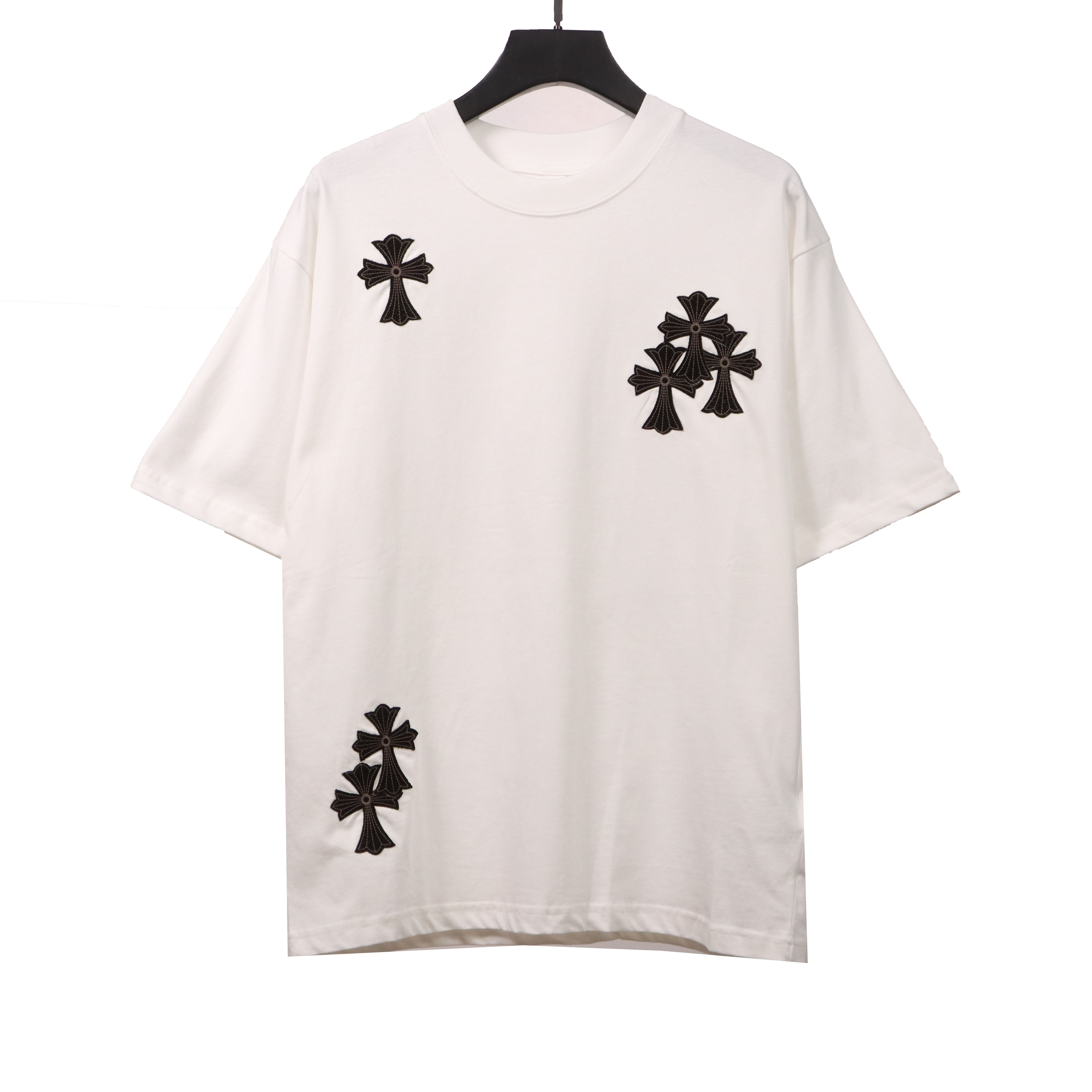 Chrome Hearts Cross Embroidered Horseshoe Patch Short Sleeve White