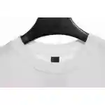 Chrome Hearts Cross Leather Silver Embroidered Sanskrit Short Sleeve White