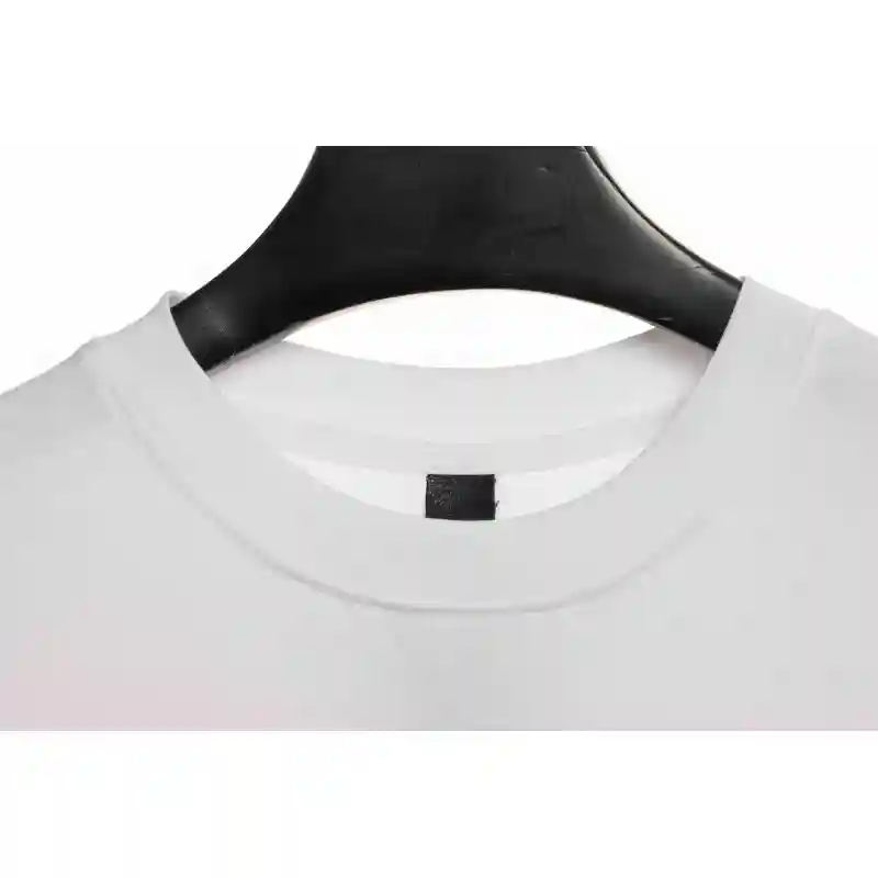 Chrome Hearts Cross Leather Silver Embroidered Sanskrit Short Sleeve White