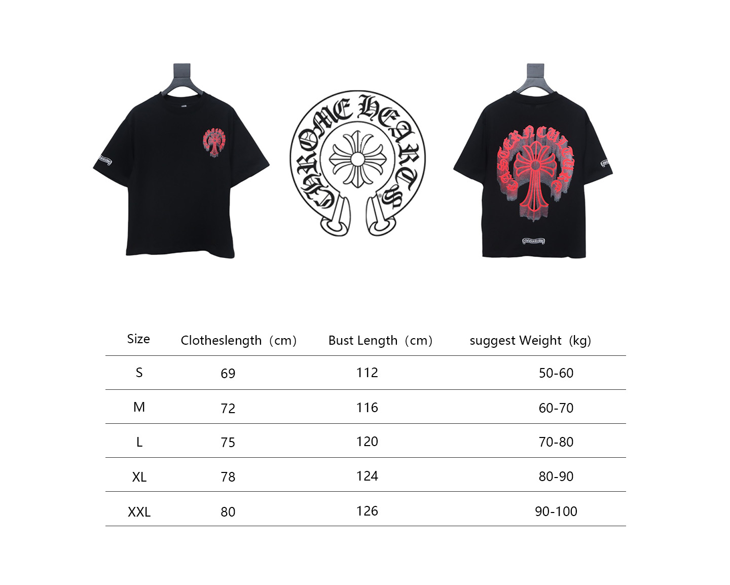 Chrome Hearts Digital Printed Crew Neck T-Shirt Black