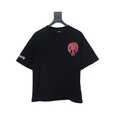 Chrome Hearts Digital Printed Crew Neck T-Shirt Black 01