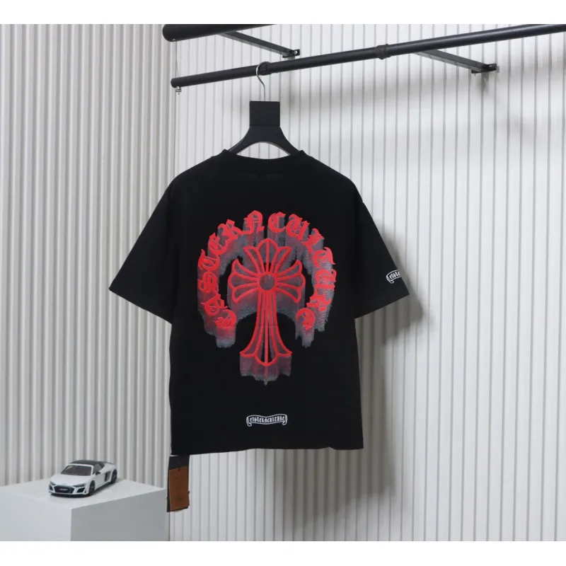 Chrome Hearts Digital Printed Crew Neck T-Shirt Black