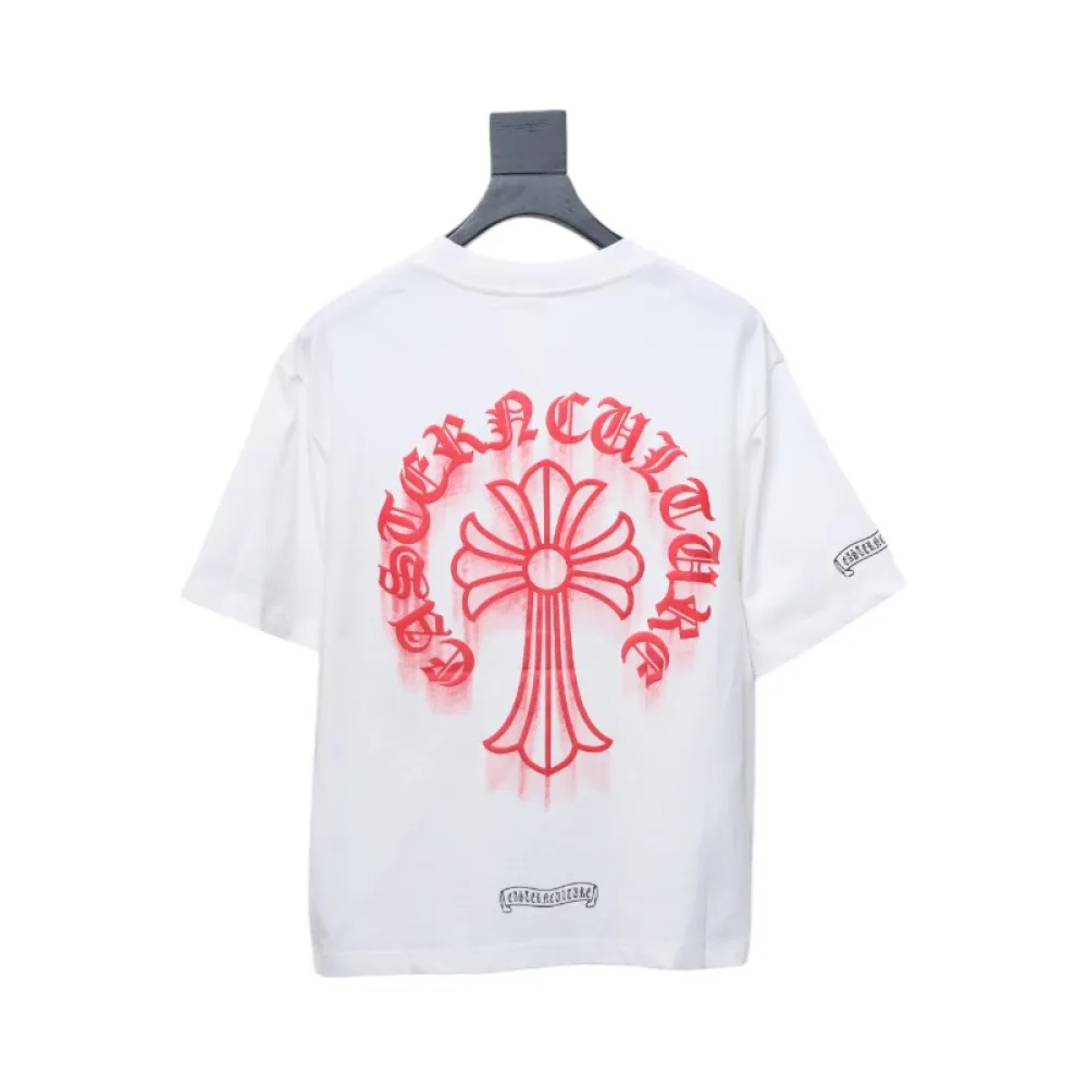 Chrome Hearts Digital Printed Crew Neck T-Shirt White