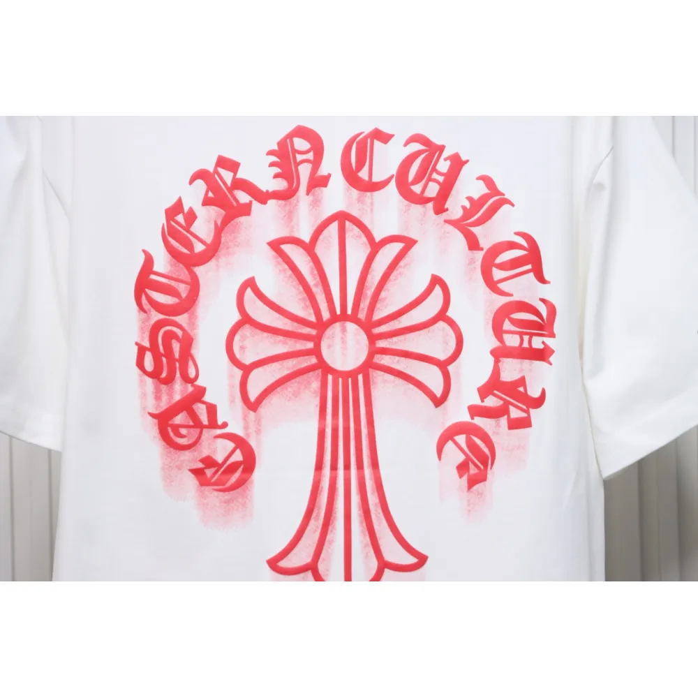 Chrome Hearts Digital Printed Crew Neck T-Shirt White