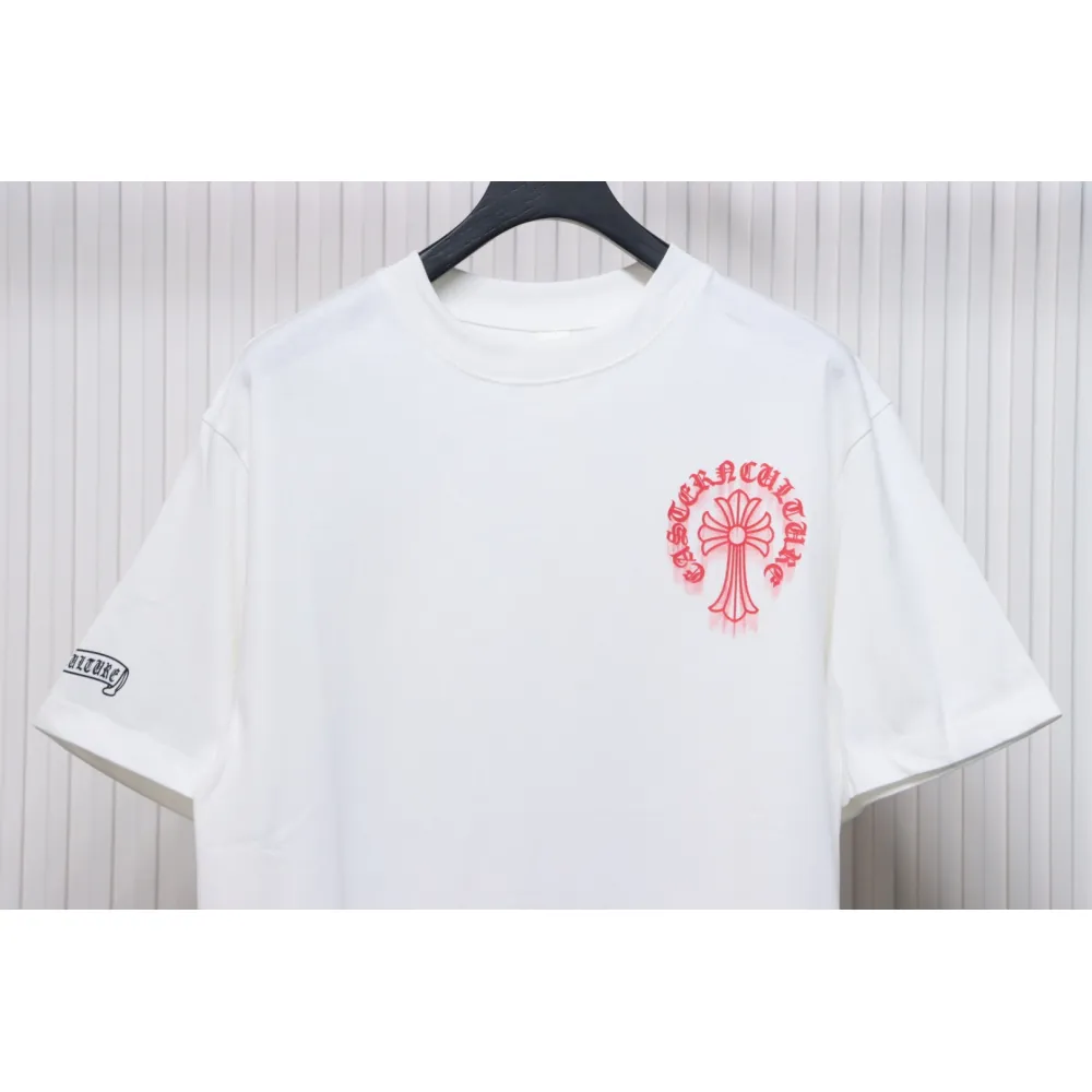 Chrome Hearts Digital Printed Crew Neck T-Shirt White