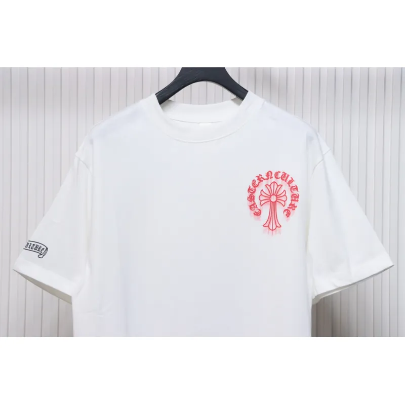 Chrome Hearts Digital Printed Crew Neck T-Shirt White