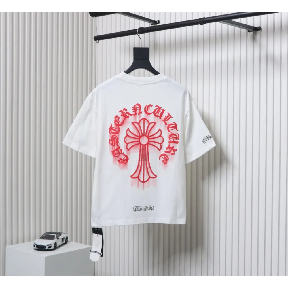 Chrome Hearts Digital Printed Crew Neck T-Shirt White