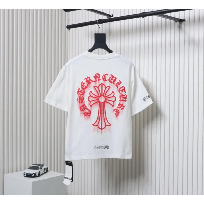 Chrome Hearts Digital Printed Crew Neck T-Shirt White