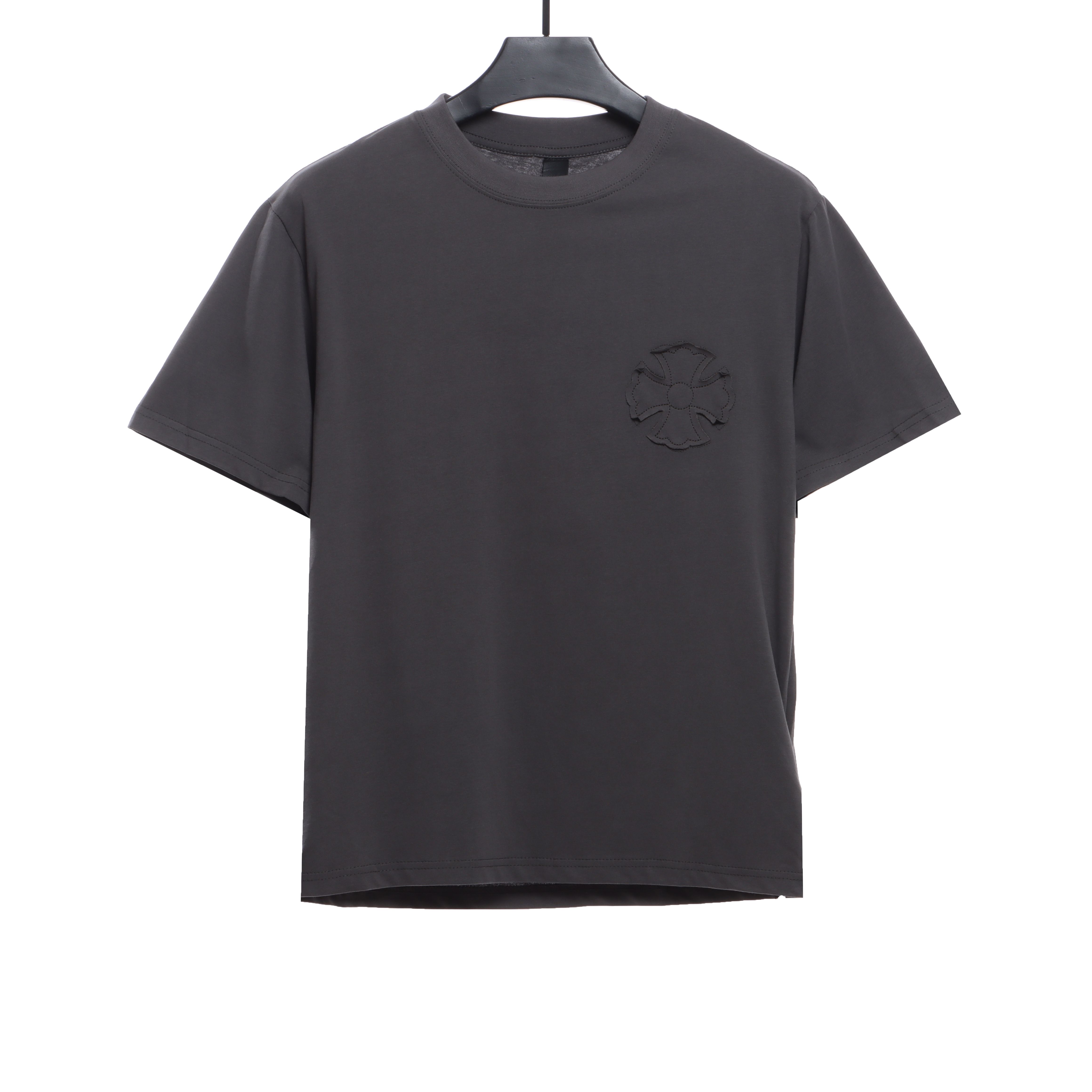 Chrome Hearts distressed cross logo short sleeves grey